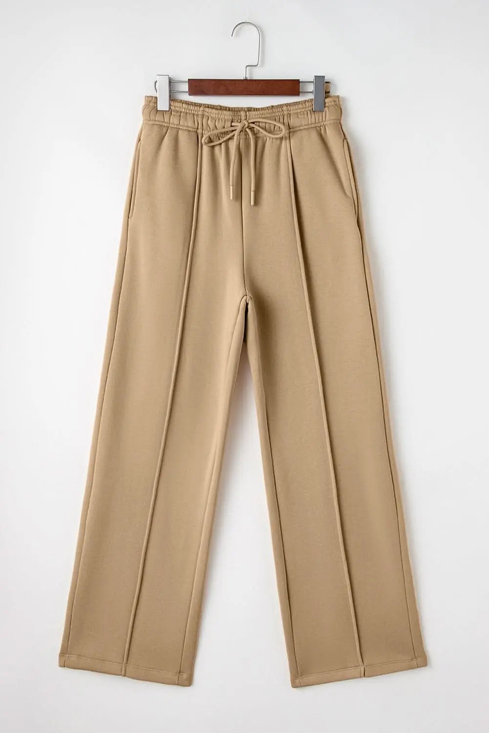 Trendy smoke gray wide leg pants - Love Salve